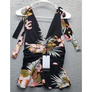 Sofia Jeans by Sofia Vergara Swimwear Top Womens XS Multi Stretch Strappy Sleeve